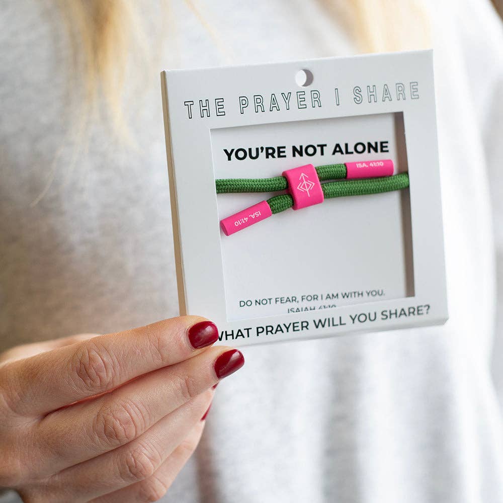 YOU'RE NOT ALONE Bracelet, Christian Cord Bracelet