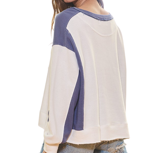 BHS Contrast Color-Block Sweatshirt
