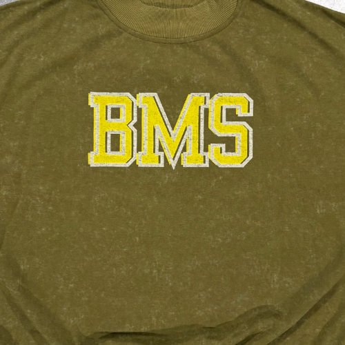 BMS Drop Shoulder Crew Neck Sweatshirt