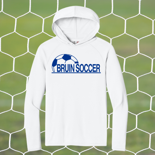 Bruin Soccer Logo UPF Performance LS Hoodie