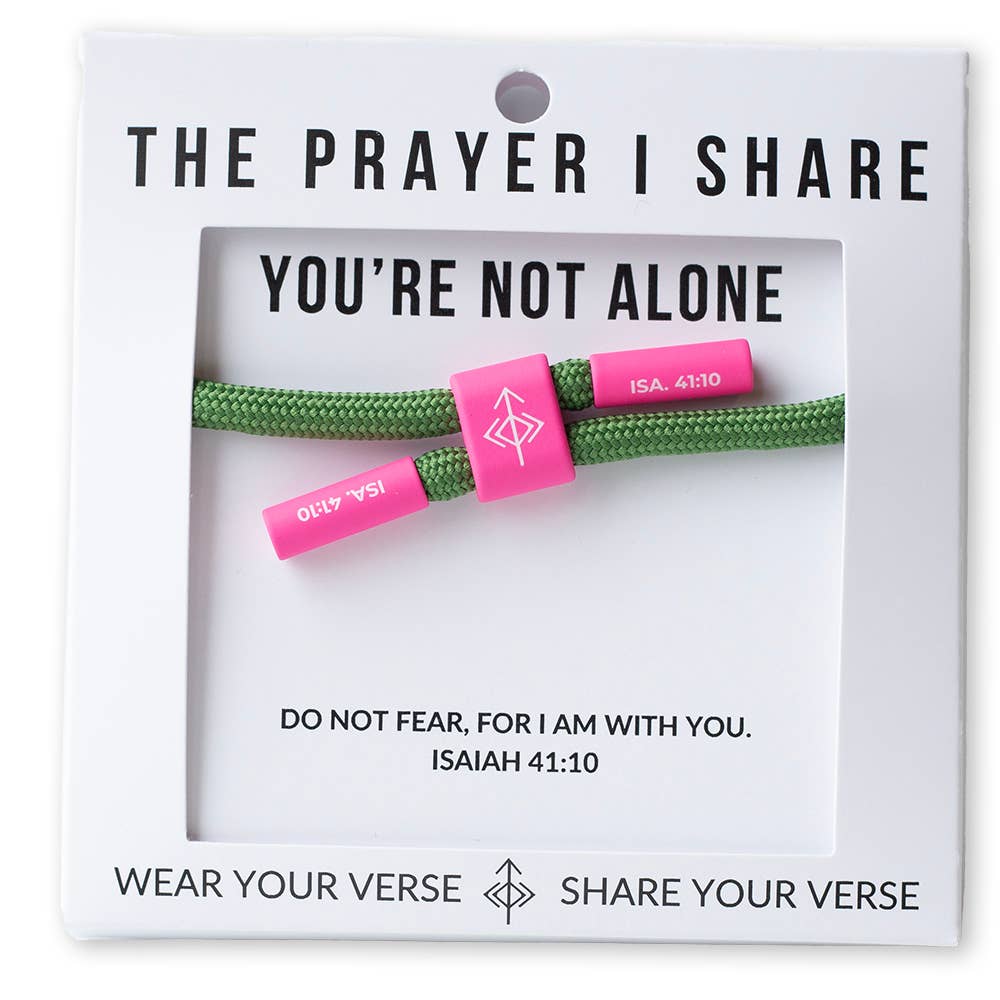 YOU'RE NOT ALONE Bracelet, Christian Cord Bracelet
