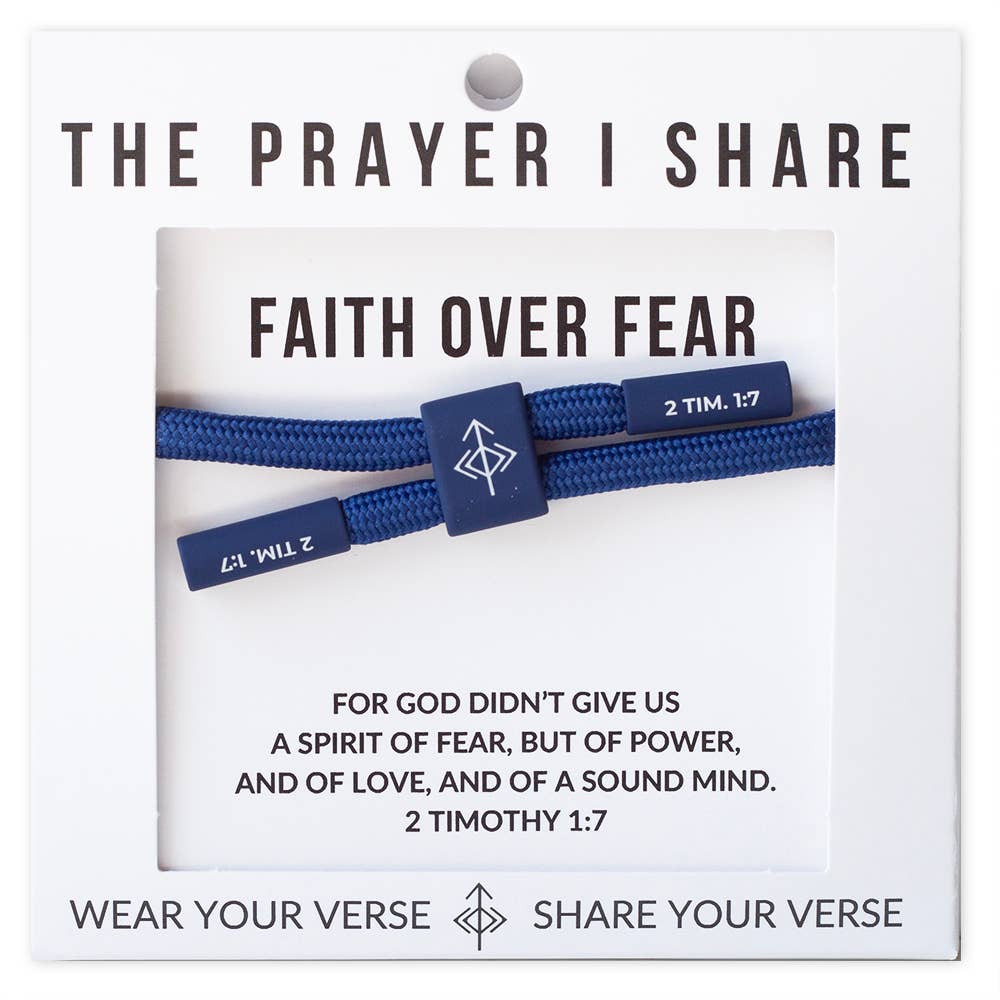 FAITH OVER FEAR Bracelet, Christian Cord Bracelet