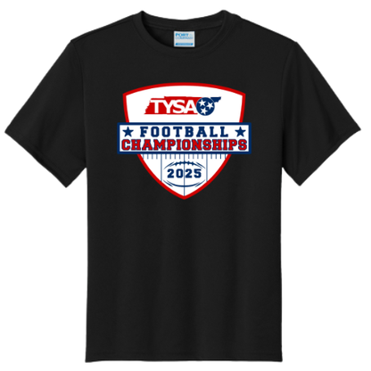 TYSA Black Performance Tee Large Logo