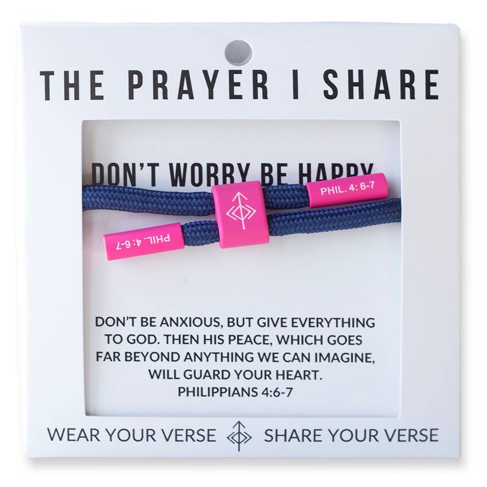 DON'T WORRY BE HAPPY Christian Cord Bracelet