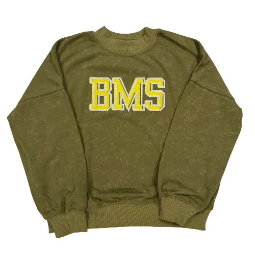 BMS Drop Shoulder Crew Neck Sweatshirt