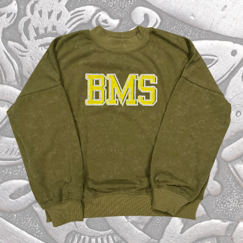 BMS Drop Shoulder Crew Neck Sweatshirt