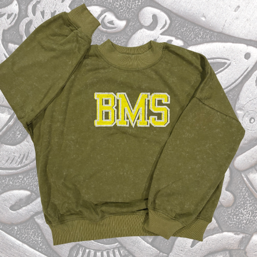 BMS Drop Shoulder Crew Neck Sweatshirt