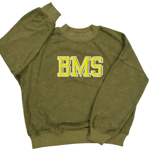 BMS Drop Shoulder Crew Neck Sweatshirt