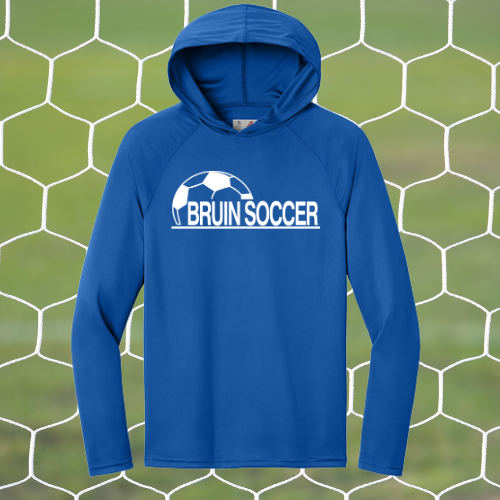 Bruin Soccer Logo UPF Performance LS Hoodie