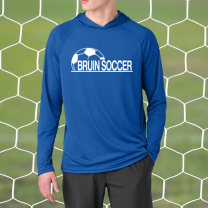 Bruin Soccer Logo UPF Performance LS Hoodie