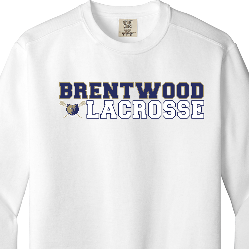 Brentwood Lacrosse Comfort Colors Crewneck Sweatshirt