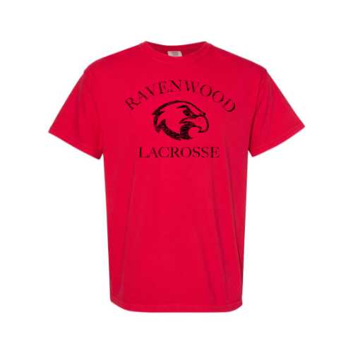 Red Ravenwood Lacrosse Comfort Colors Soft Heavy Tee