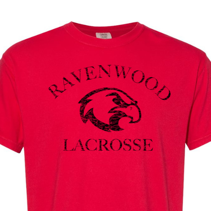Red Ravenwood Lacrosse Comfort Colors Soft Heavy Tee