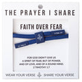 FAITH OVER FEAR Bracelet, Christian Cord Bracelet
